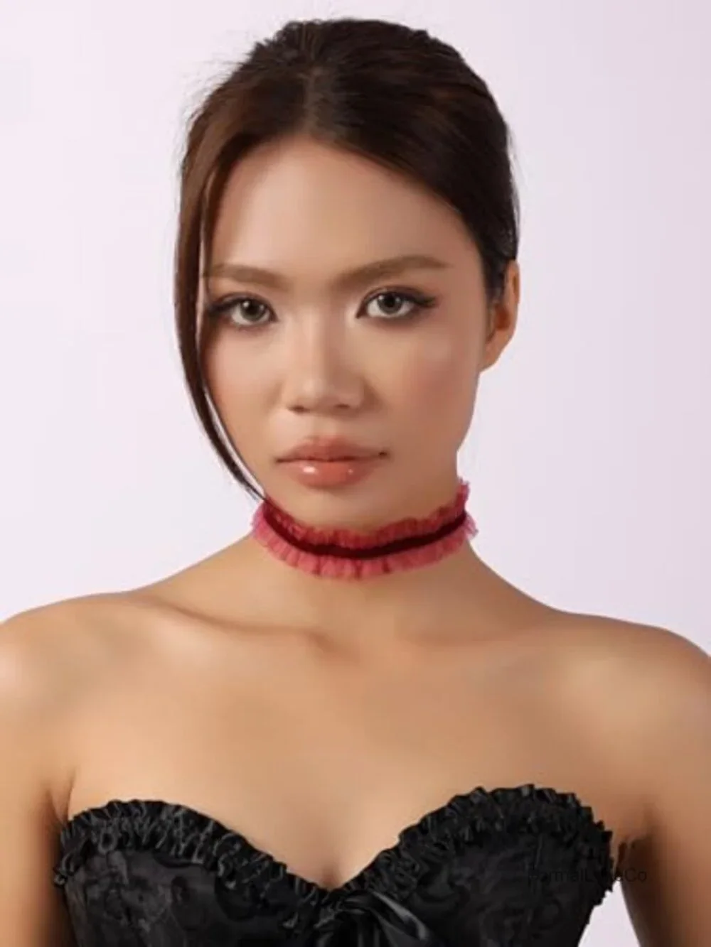 Victorian Red Velvet Lace Choker Necklace Gothic Woman Jewelry Gift